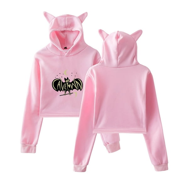 Cavetown Cat Ear Fashion Casual Women's Short Hoodie Sportswear