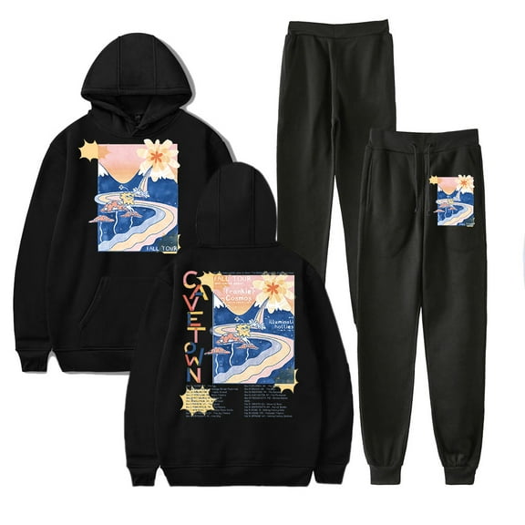 Cavetown Fall Tour 2024 Merch Hoodie and SWEATPANTS set pop print Unisex Casual Street Clothing