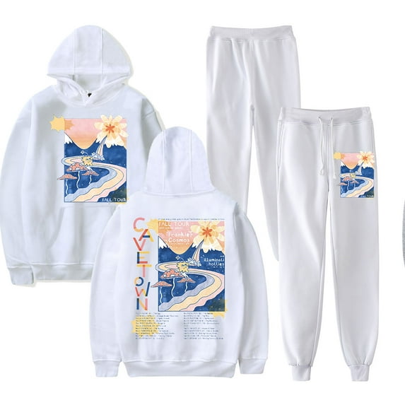 Cavetown Fall Tour 2024 Merch Hoodie and SWEATPANTS set pop print Unisex Casual Street Clothing