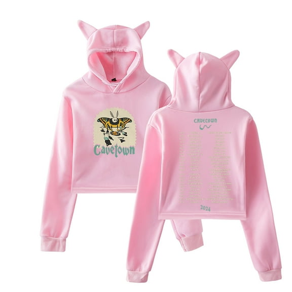 Cavetown Merch Cat Cropped Hoodies Moth Dinner Tour Unisex long sleeves Sweet Streetwear