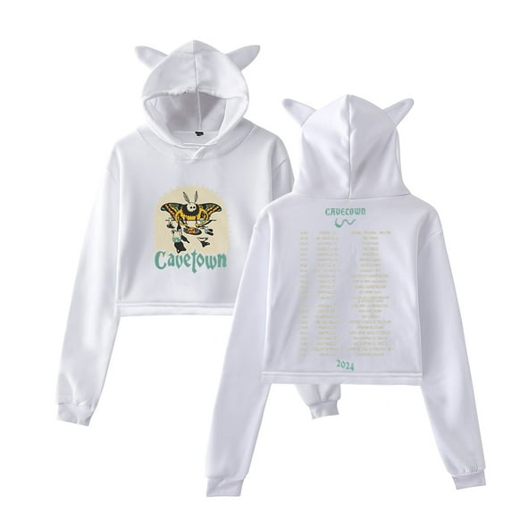 Cavetown Merch Cat Cropped Hoodies Moth Dinner Tour Unisex long sleeves Sweet Streetwear