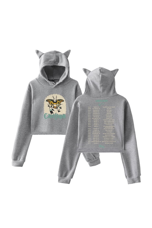 Cavetown Merch Cat Cropped Hoodies Moth Dinner Tour Unisex long sleeves Sweet Streetwear