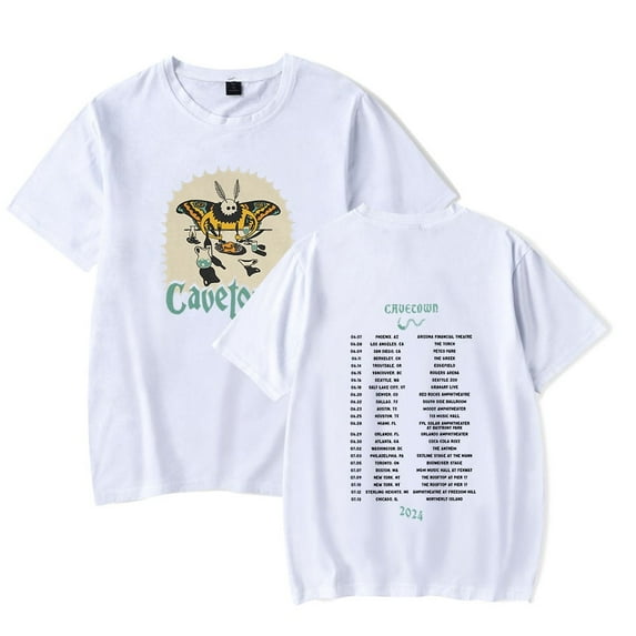 Cavetown Merch Moth Dinner Tour 2024 T-Shirt Crewneck Short Sleeve Men Women's Harajuku Tee Clothes