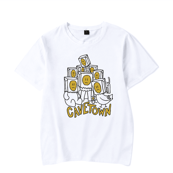 Cavetown Merch Paper Bag Head Animals T-shirt t shirt Men Women Short Sleeve Tee Crewneck Streetwear