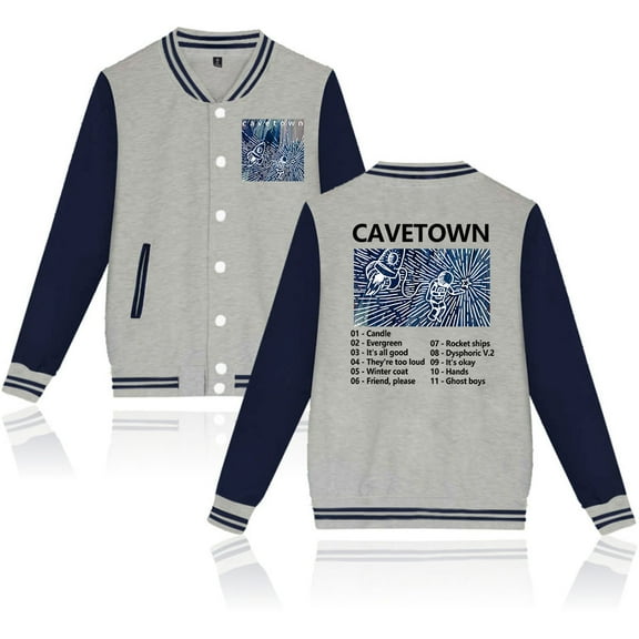 Cavetown Women's men's long sleeved fashionable casual baseball jacket