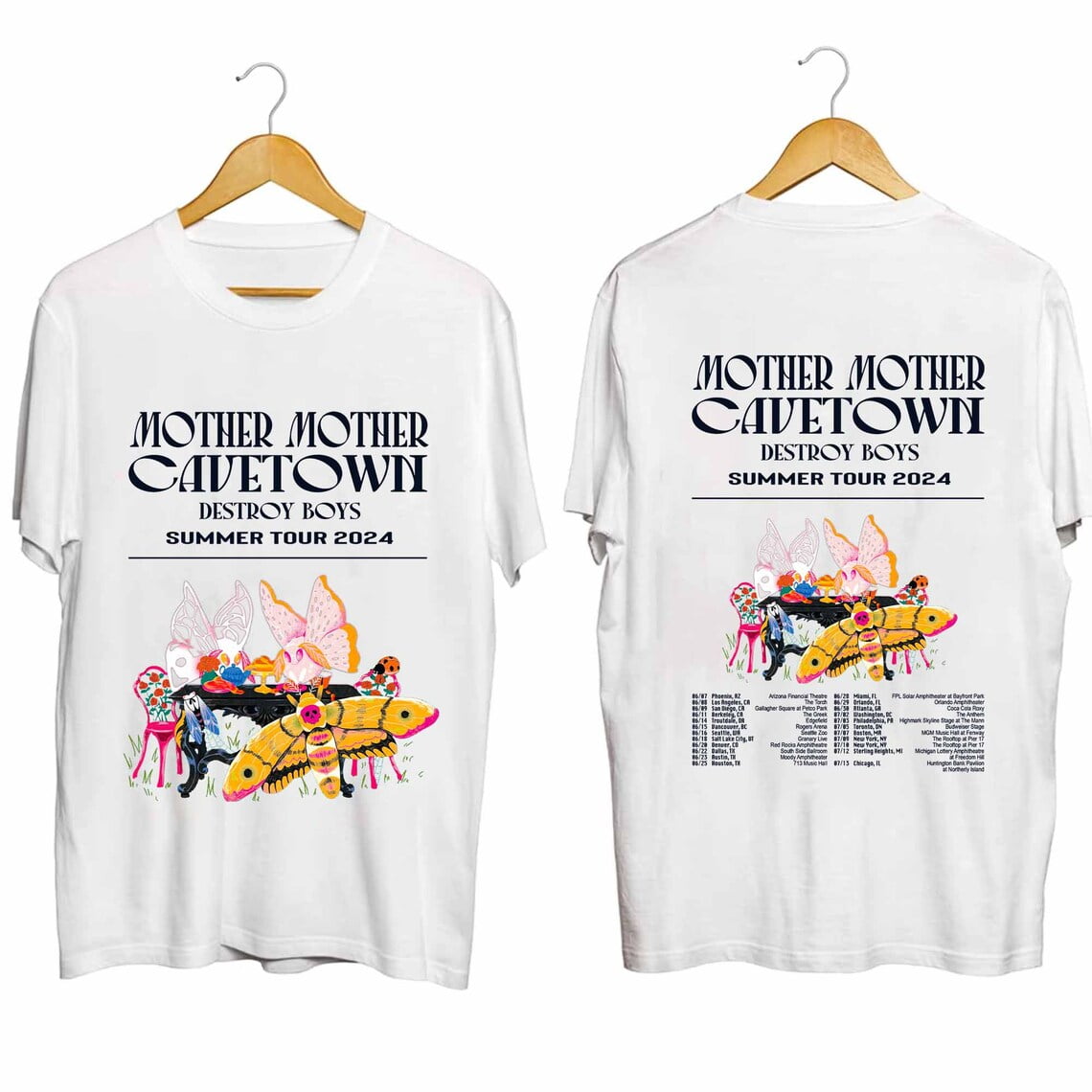 Cavetown and Mother Mother - Destroy Boys Summer Tour 2024 Shirt ...