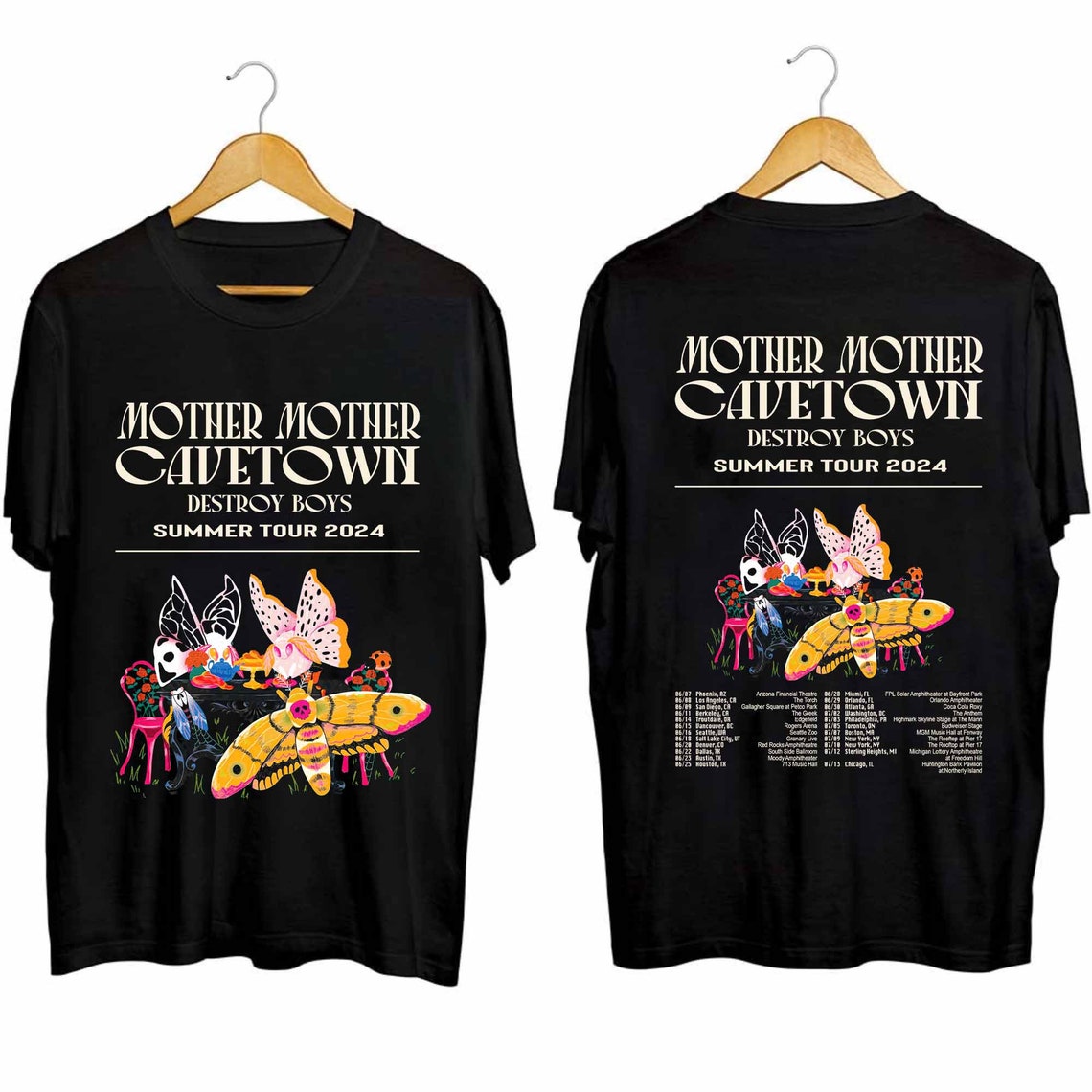 Cavetown and Mother Mother Destroy Boys Summer Tour 2025 Shirt