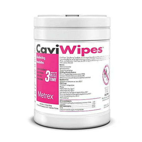 CaviWipes Cavicide Germicidal Cleaner Wipes, 160 Count, 2 Pack