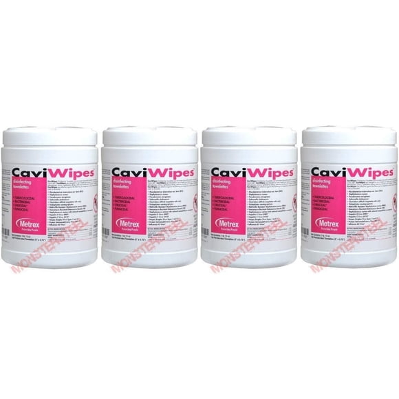 CaviWipes Cavicide Germacidal Cleaner Wipes, 160 Count, Four Pack