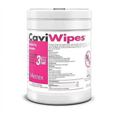 Metrex CaviWipes Disinfecting Towelettes Canister Wipes, 160 Count, White