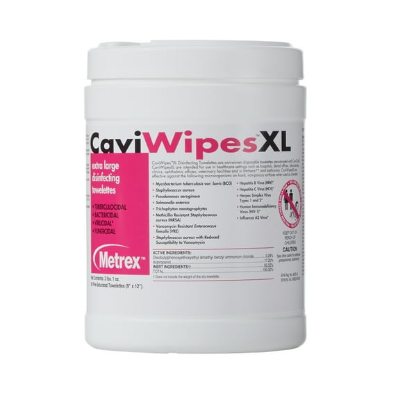 CaviWipes Surface Disinfectant Wipe Canister Alcohol Scent 66 Ct 13-1150