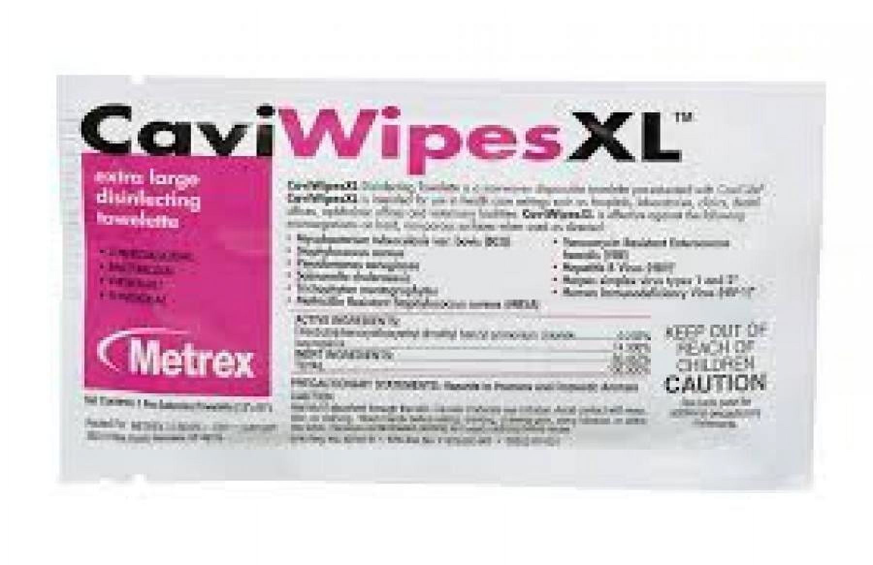 CaviWipes XL Surface Disinfectant Wipes - 10 X 12 Inch, Premoistened Alcohol Based, 50 Count