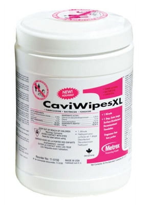 CaviWipes1 Surface Disinfecting Wipes, by Metrex, 160 Count Canister - Case of 12 = 1920 Wipes
