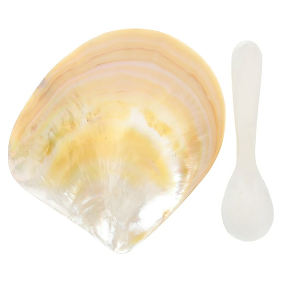 Caviar Plate Dish Shell Adornment Natural