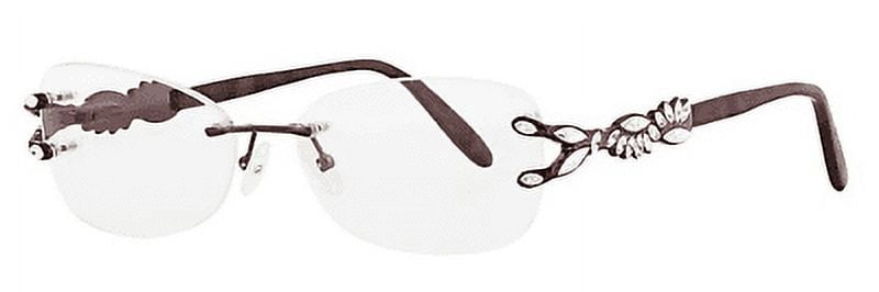 Caviar Rimless 2339 C16 Austrian Crystals Brown Eyeglasses - Walmart.com