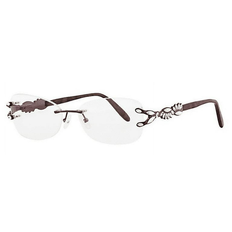 Caviar Rimless 2339 C16 Austrian Crystals Brown Eyeglasses