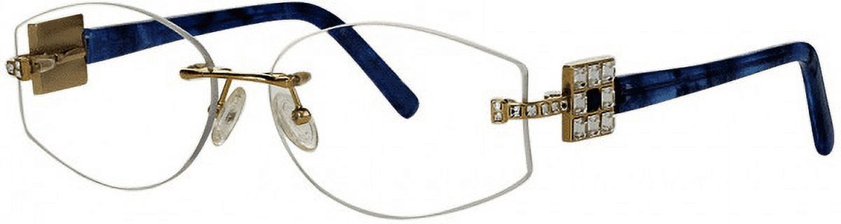 Caviar Rimless Eyeglasses 2362 C 55 Gold Blue Frame New Authentic 56mm ...