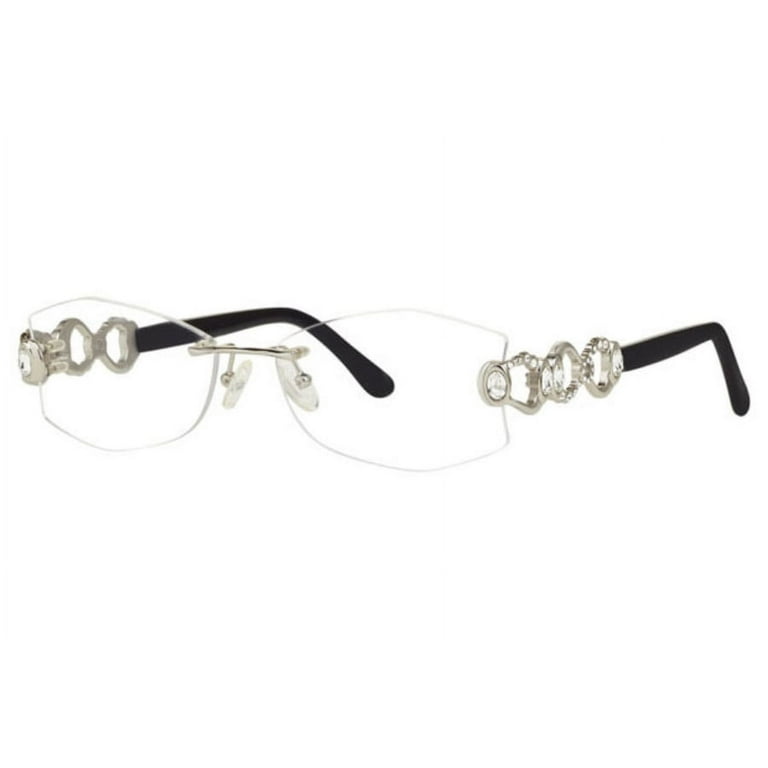Caviar Rimless Eyeglasses 2363 C 35 Silver Crystals Frame New 54mm