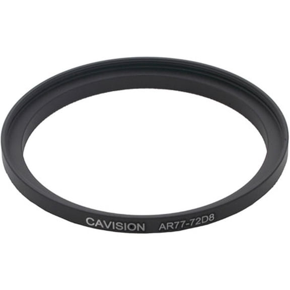 Cavision Thin Step-Up Ring, Front 77mm Thread (80mm OD), Rear 72mm Thread, Depth 8mm