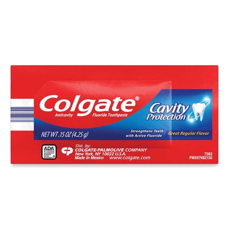Cavity Protection Toothpaste Regular Flavor, 0.15 oz Tube, 1000/Carton
