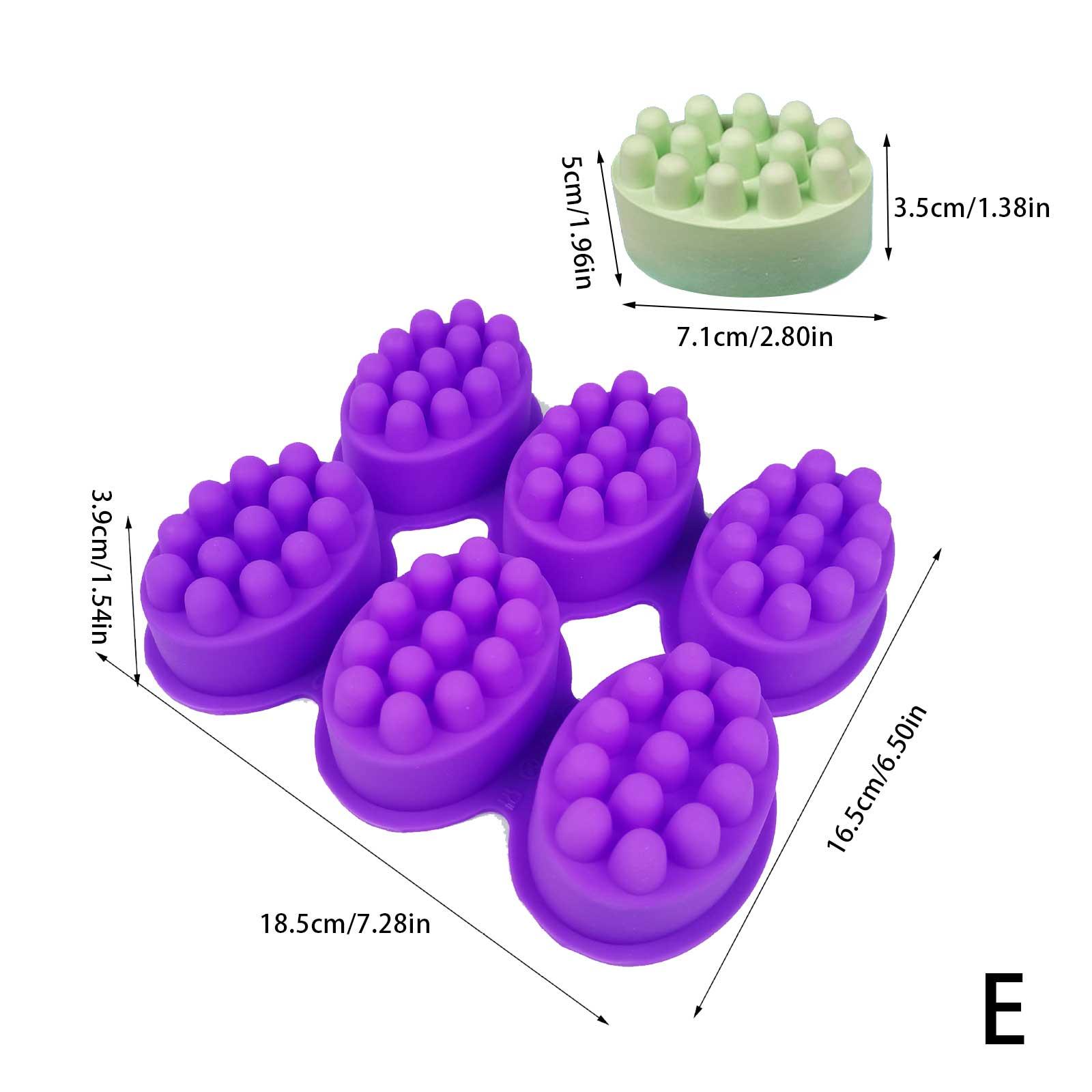 Cavity Silicone Soap Mold For Massage Therapy Bar Making Tools Homemade Diy C2C8