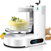 Electric Cake Decorating Machine, 4-12in Cake Turner with Icing & Frosting Smoother, Adjustable 60-320 RPM, Dual Rotation, 200W, 45lb Capacity
