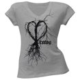 thumbnail image 1 of Cavo Women's Juniors Twisted Heart Short Sleeve T Shirt, 1 of 1