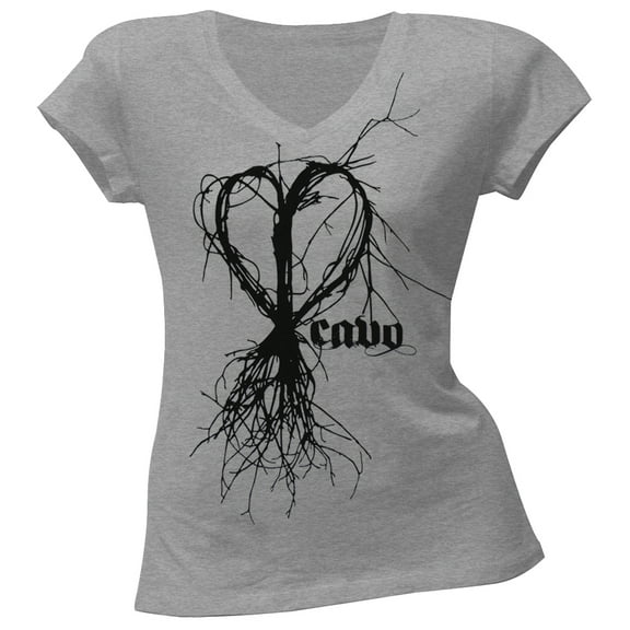 Cavo Women's Juniors Twisted Heart Short Sleeve T Shirt