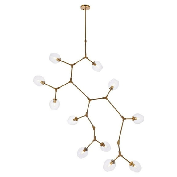 Cavoli 11 lights brass chandelier