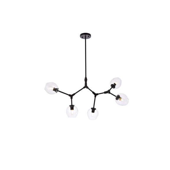 Cavoli 5 lights black chandelier