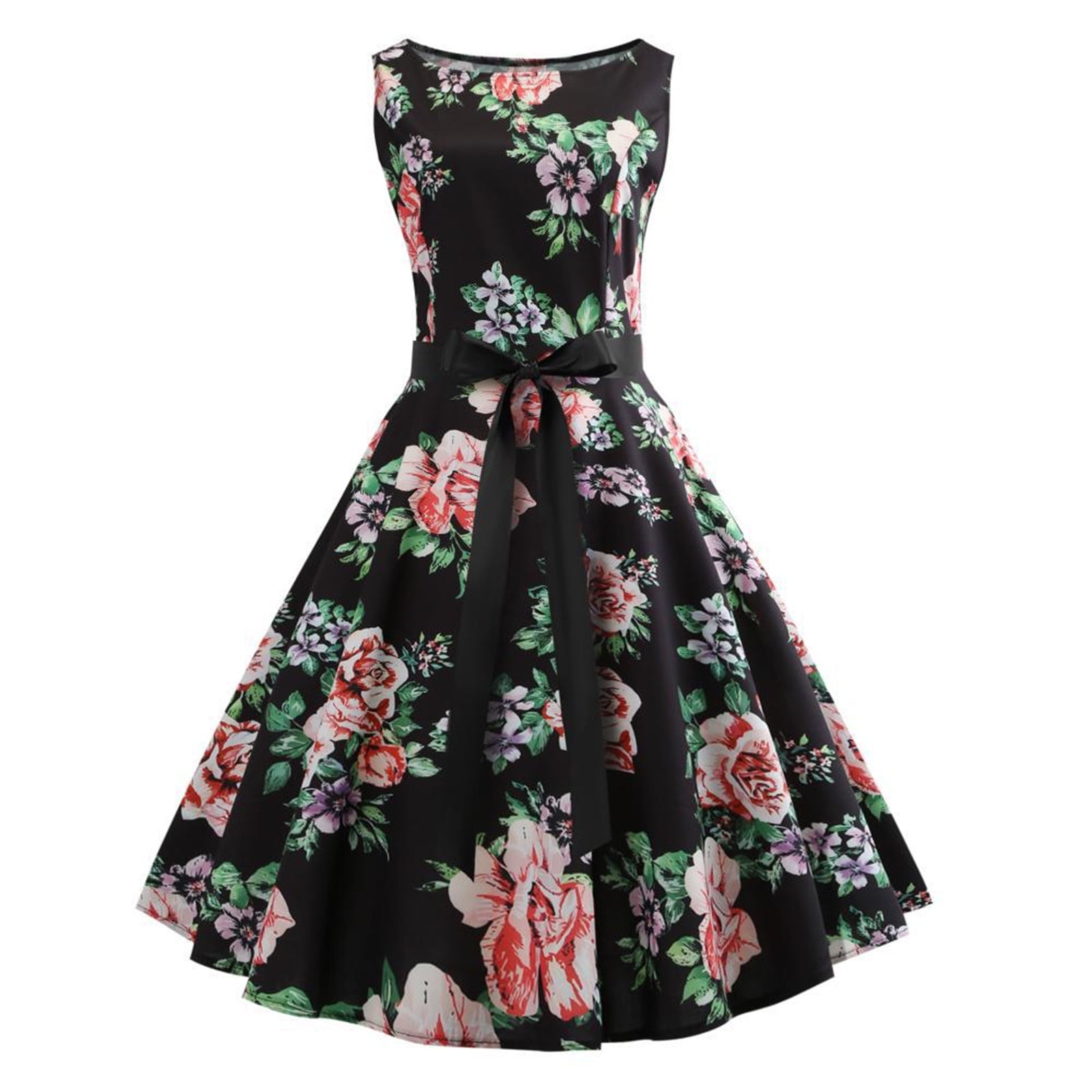 Cavosen 1950 Dresses Women Knee Length Dresses for Wedding Vintage Tea ...