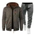 thumbnail image 1 of Cavosen 2 Piece Mens Tracksuit Long Sleeve Pullover Hoodie and Jogger Pants Activewear Outfits Fall Solid Pocket Athletic Sweatsuit, 1 of 5