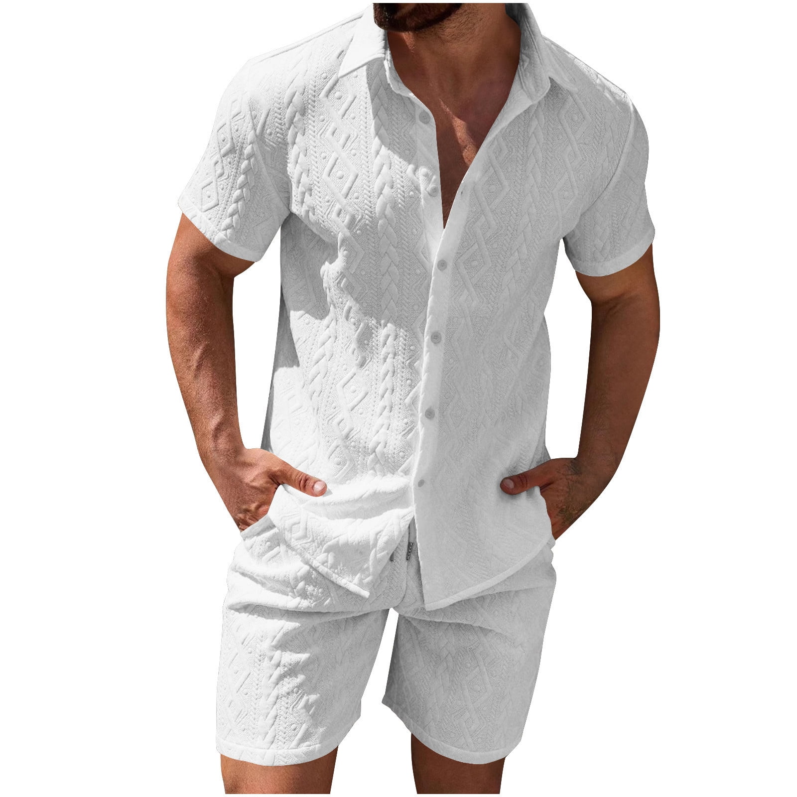 Comfortable 2-Piece Shirt and Shorts Set for Men