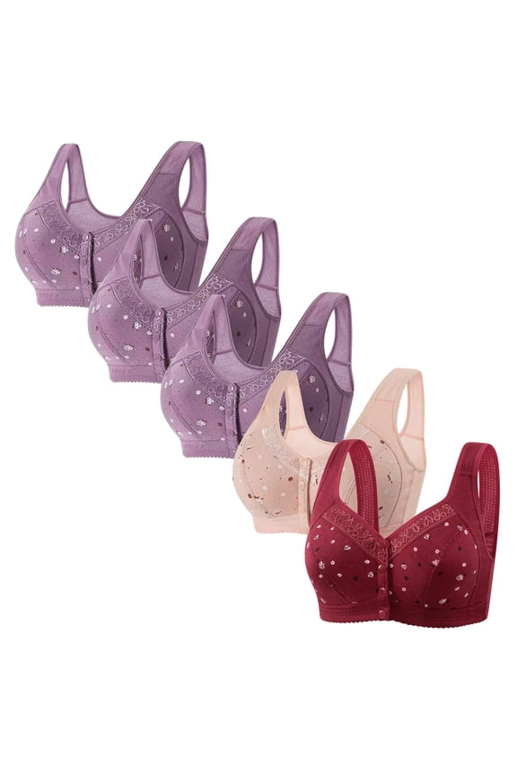 36ddd Bras for Women Plus Size Wireless Bras Push Up Full Coverage Stretch Bralettes Wide Straps Breathable Comfortable Underwear
