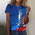 thumbnail image 1 of Cavosen 4th of July Clothes Women Patriotic Short Sleeve Crew Neck Tops American Flag Print T Shirts Lady XL Independence Day Casual Tops Funny 4th of July Tunic Tees 2025 Patriotic Clothes, 1 of 5