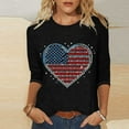 thumbnail image 1 of Cavosen 4th of July T Shirts Women Petite 4th of July 3/4 Sleeve Crewneck Tops American Flag Print T Shirts Lady XL Red White and Blue Casual Tops Funny Patriotic Tunic Tees 2025 Patriotic Clothes, 1 of 5