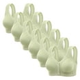 thumbnail image 1 of Cavosen 6 Pack Front Closure Bras for Women Full Coverage Wide Straps Padded Breathable Soft Plus Size Wirefree Everyday Bras, 1 of 2