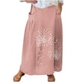 thumbnail image 1 of Cavosen Aline Skirts for Women Elastic Waist Midi Skirts Skirts Trendy Casual Cocktail Party Skirt with Pocket, 1 of 5
