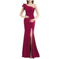 thumbnail image 1 of Cavosen Bodycon Dresses for Women Sleeveless Bodycon Crew Neck Evening Gowns with Zipper High Slit Elegant Dress, 1 of 6