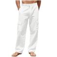 thumbnail image 1 of Cavosen Boys Cargo Pants Full Length Elastic Waist Pants with Pocket Drawstring Workout Causual Pants, 1 of 8