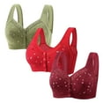 thumbnail image 1 of Cavosen Bras Wireless Plus Size Wireless Bras Push Up Full Coverage Stretch Bralettes Wide Straps Breathable Casual Underwear, 1 of 3