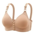 thumbnail image 1 of Cavosen Bras for Women Full Coverage No Wire Seamless Front Closure Everyday Bras Wireless Push up Gathered Together Solid Bralette Oversized Padded Breathable Comfortable Underwear, 1 of 2