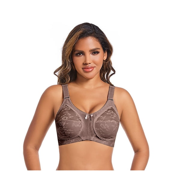 Cavosen Bras for Women Wireless Lace Wireless Supportive Bras Push Up Full Coverage Lightly Padded Solid Bralettes Spaghetti Strap Breathable Comfortable Underwear