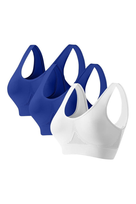 Bras for Seniors Supportive Bras Push Up Full Coverage Padded Solid Stretch Bralettes Wide Straps Breathable Tshirt Underwear