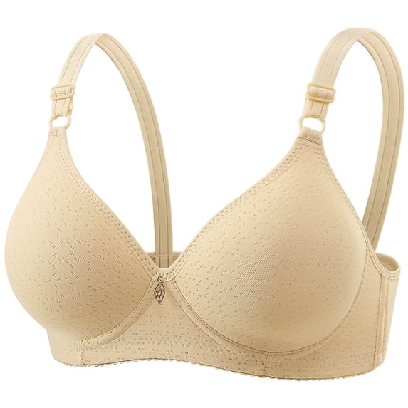 Cavosen Bras for Women Supportive Bras Push Up Padded Solid Bralettes Spaghetti Strap Breathable Everyday Underwear