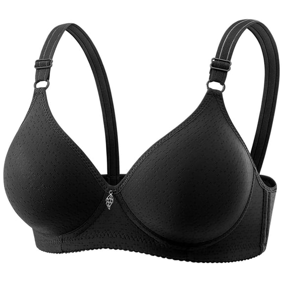 Cavosen Bras for Women Supportive Bras Push Up Padded Solid Bralettes Spaghetti Strap Breathable Everyday Underwear