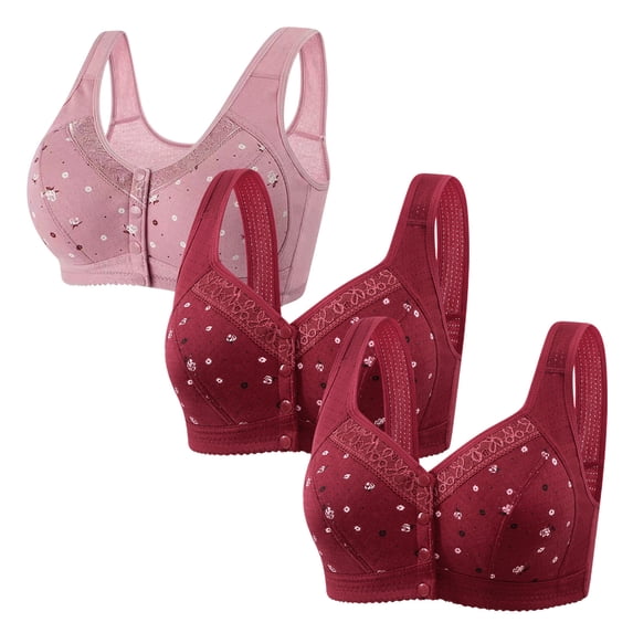 Cavosen Bras for Women Wireless Plus Size Wireless Bras Push Up Full Coverage Stretch Bralettes Wide Straps Breathable Comfortable Underwear