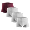 thumbnail image 1 of Cavosen Breathable Underwear for Men Stretch Seamless Plus Size Trunks Athletic Soft Comfortable Underpants 4Pack, 1 of 2