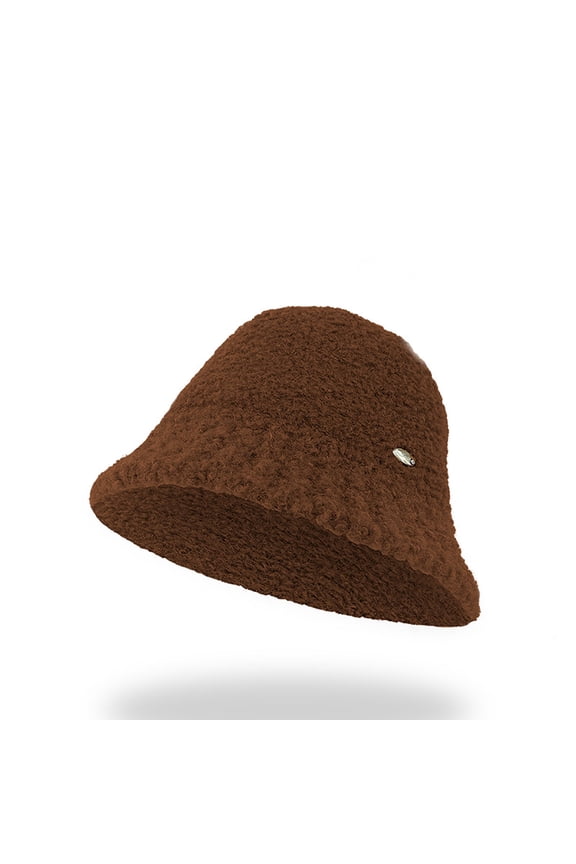 Bucket Hats for Women for Winter Outdoor Bucket Hats Warm Fleece Korean Basin Caps for Cold Weather Solid Party Basin Caps Breathable Fisherman Hats Running Headwear Bonnet