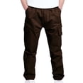 thumbnail image 1 of Cavosen Cargo Pants for Men Full Length Elastic Waist Jogger Pants with Pocket Solid Causual Pants, 1 of 8